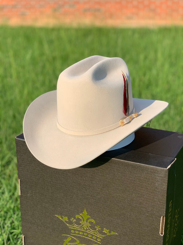 RDR 30X PATRON COWBOY HAT SILVER BELLY TALL CROWN