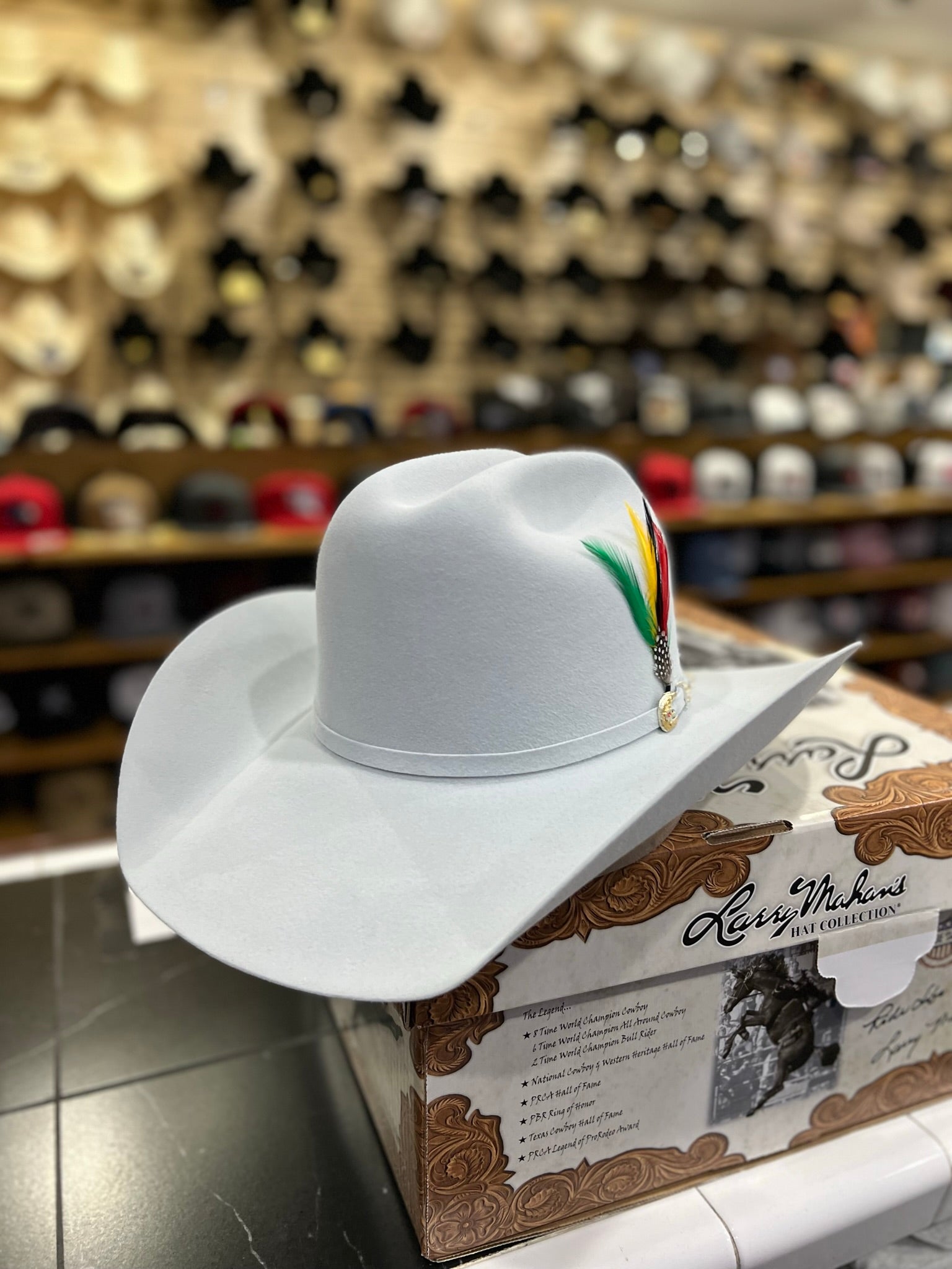 LARRY MAHAN´S 10X JERARCA COWBOY SOMBRERO PLATINO