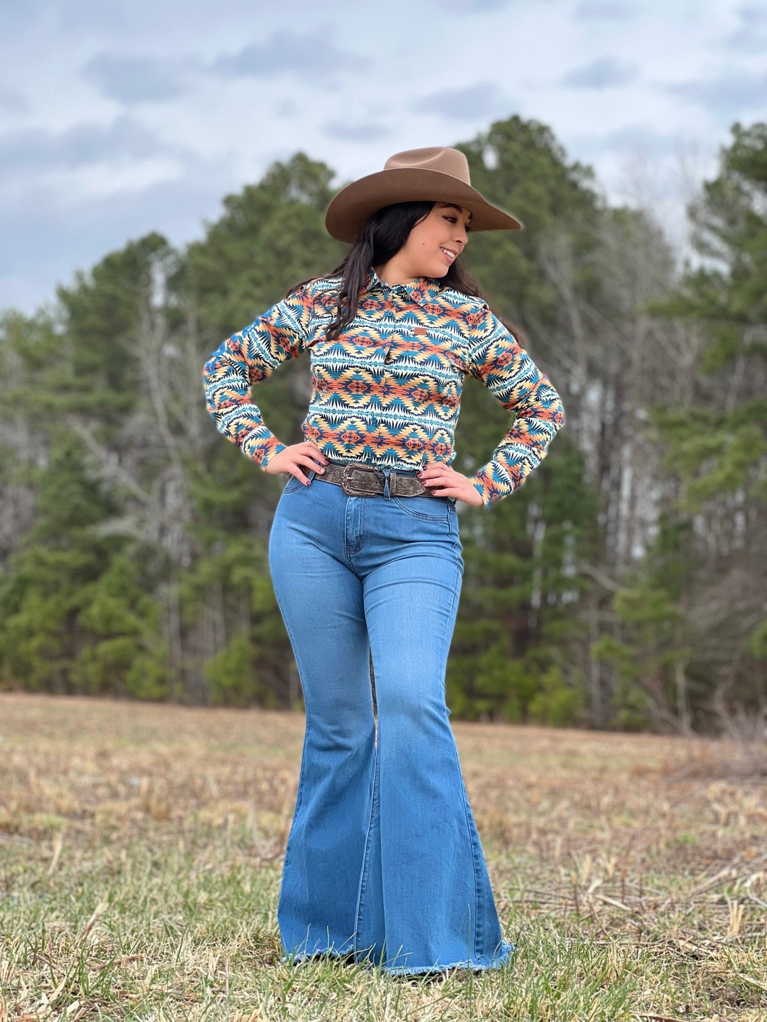 CAMISA ARIAT PARA MUJER DANZA NOCTURNA