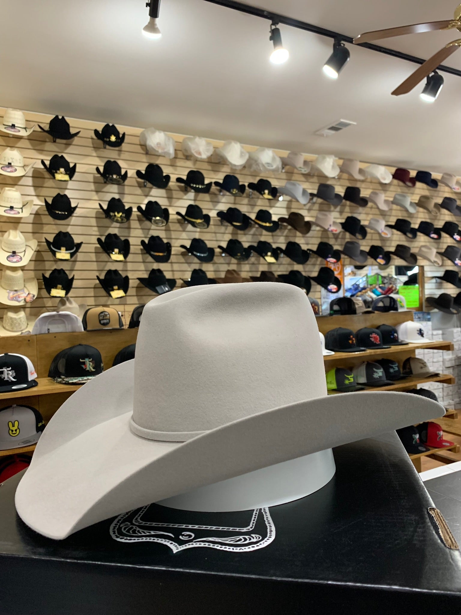 SOMBRERO COWBOY RODEO KING 10X PLATA VIENTRE ESTILO GRIZZLY MALBORO