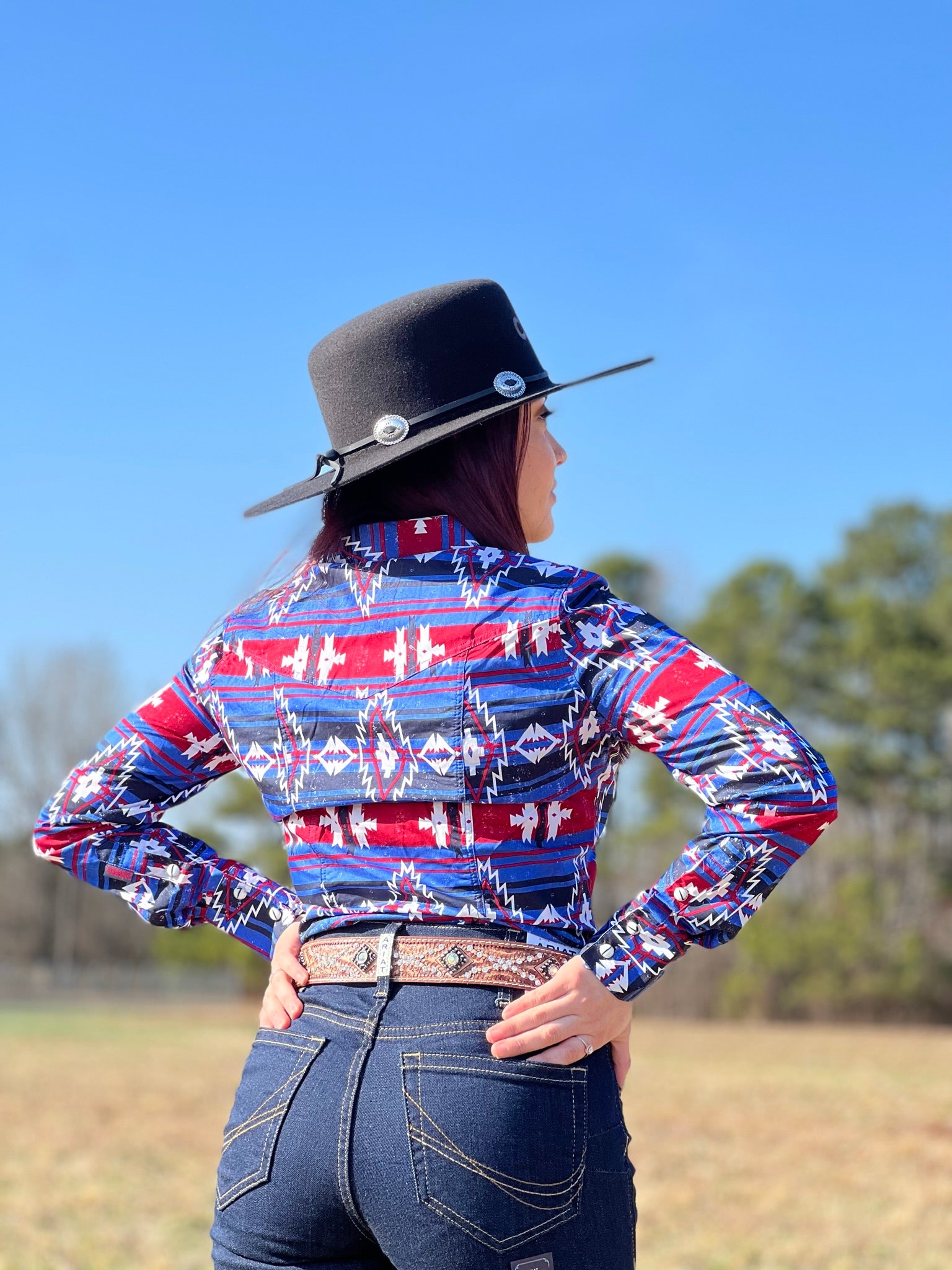 CAMISA PARA MUJERES ROCK&ROLL BLUE AMERICAN