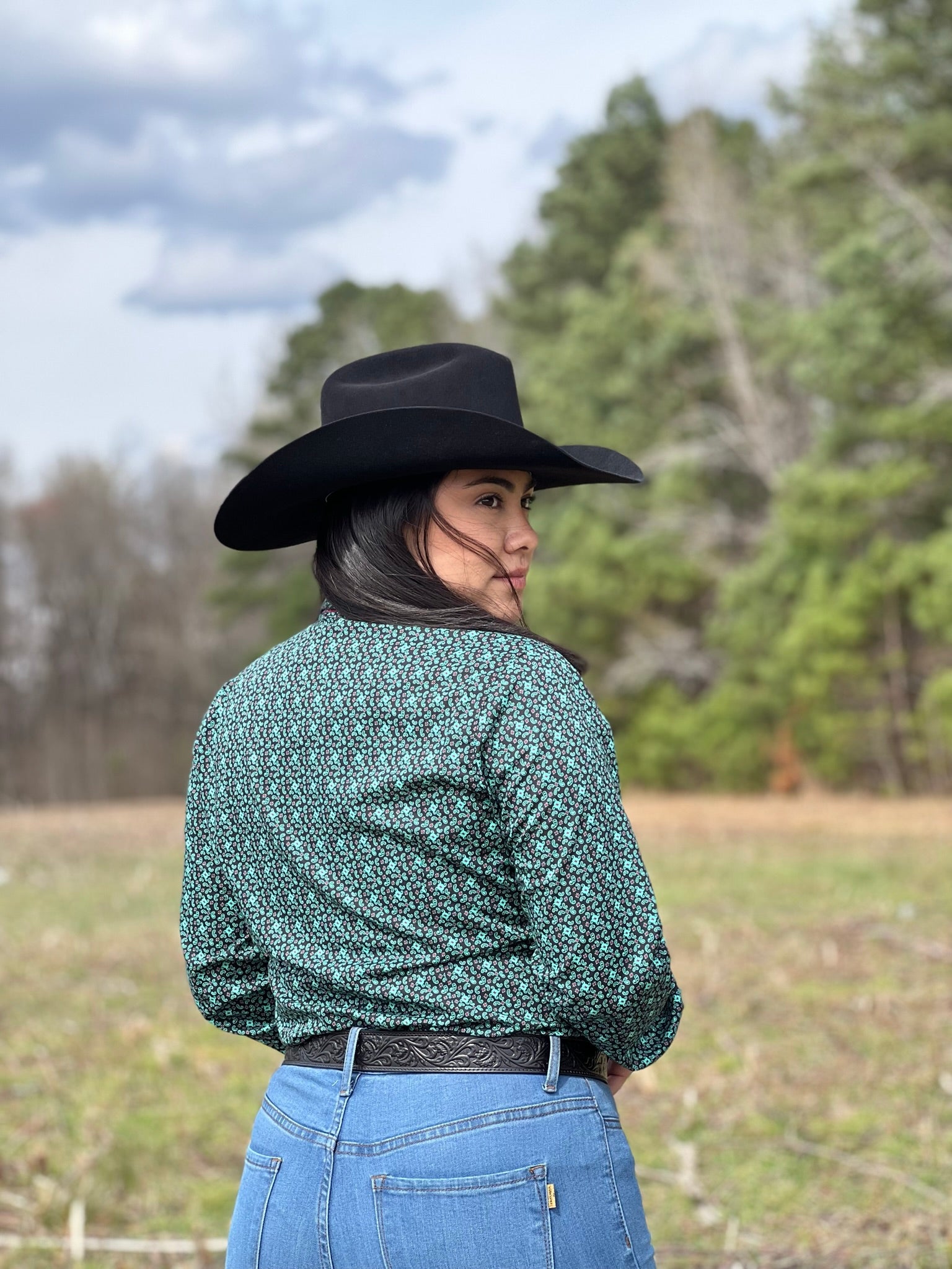 CAMISA PARA MUJERES CINCH GREEN 5018