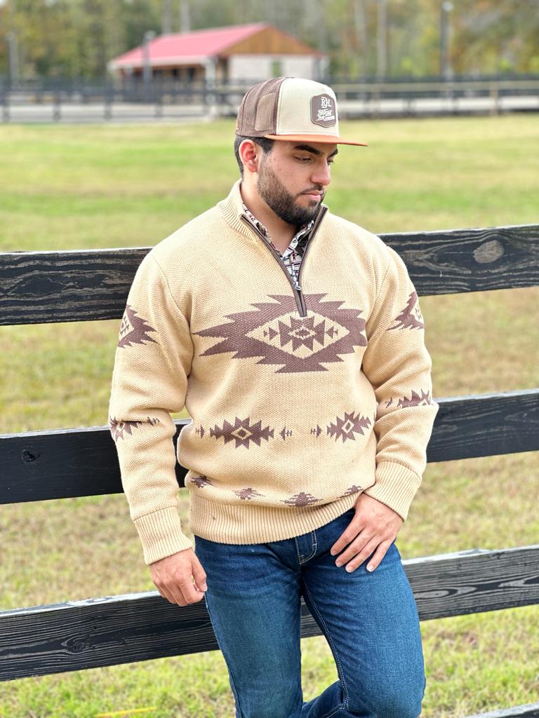 JERSEY CINCH RETRO BEIGE AZTECA