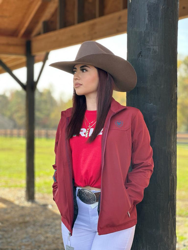 ARIAT JACKET NEW TEAM SOFTSHELL ROUGE RED / CELESTIAL SERAPE