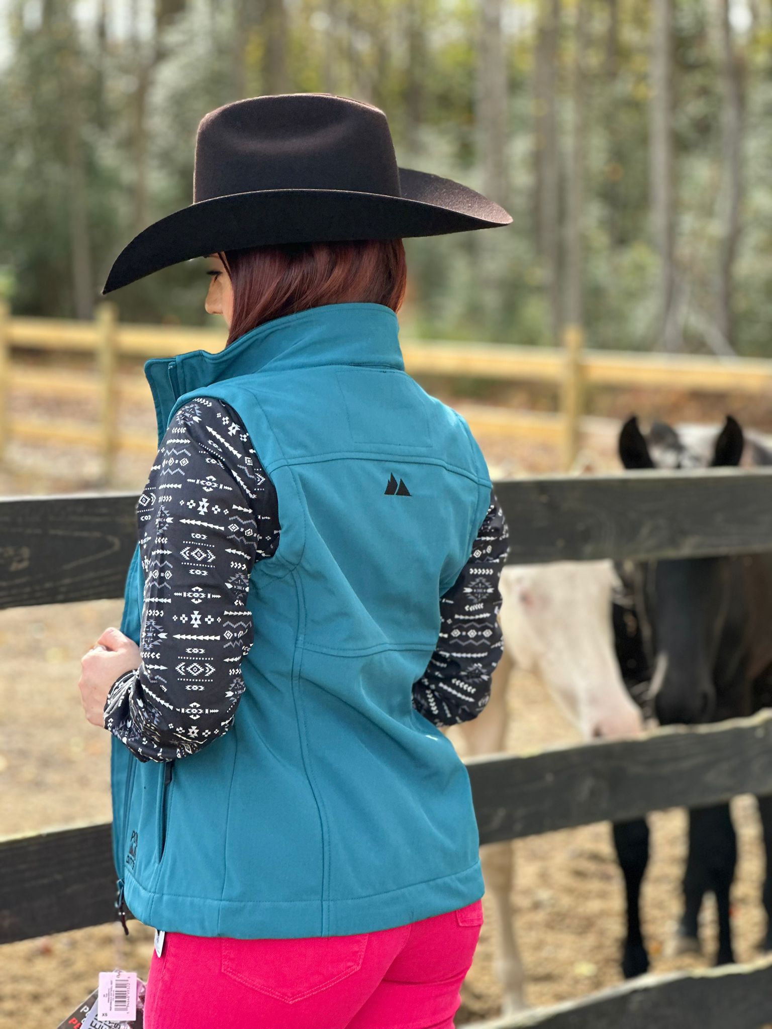 Rock&Roll Womens Panhandle Teal Vest