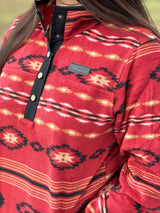 Jersey con estampado azteca rojo para mujer de Cinch 