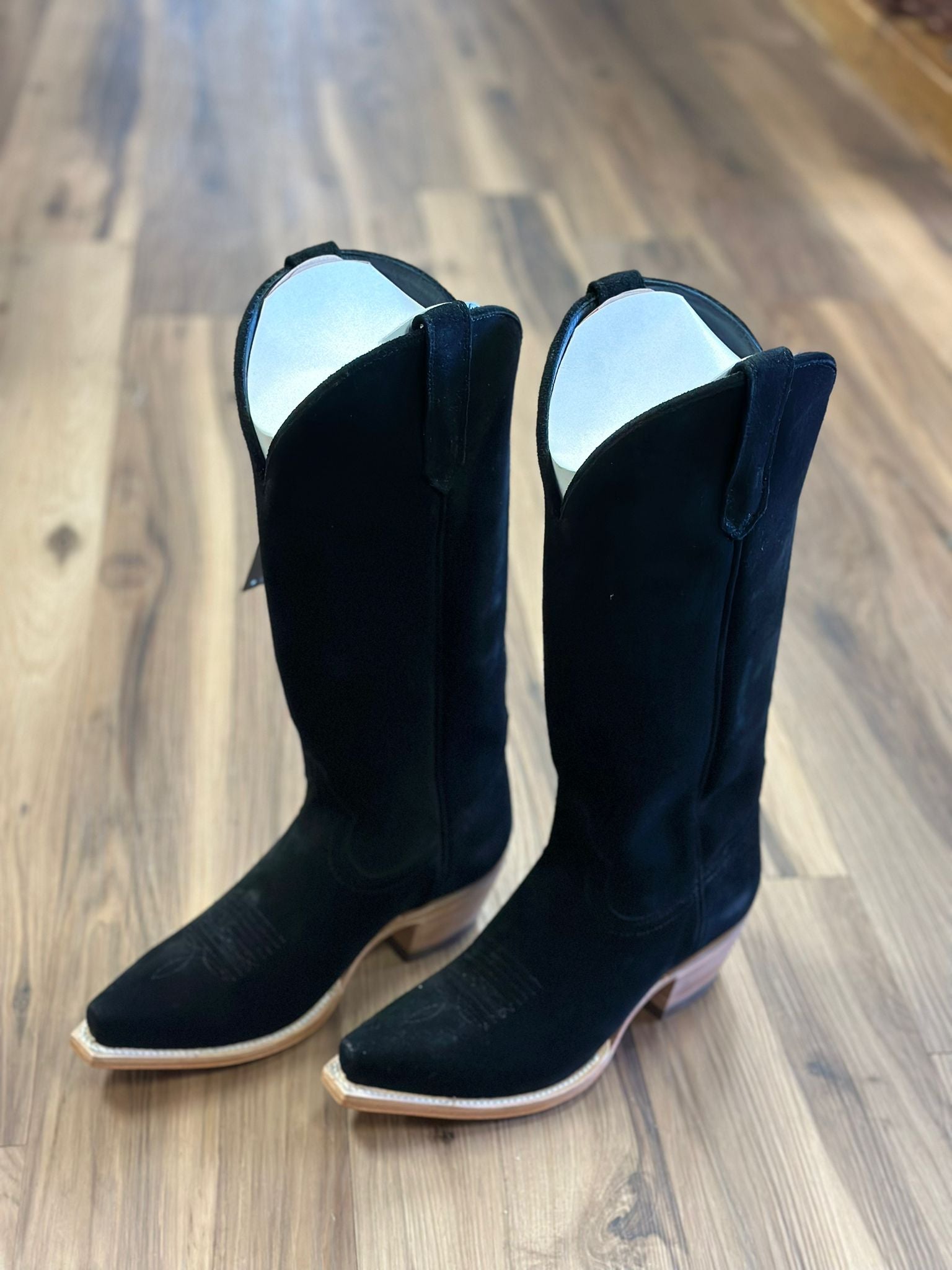 BOTAS LOS ALTOS PARA MUJER AVESTRUZ MOCHA ESTILO RODELO