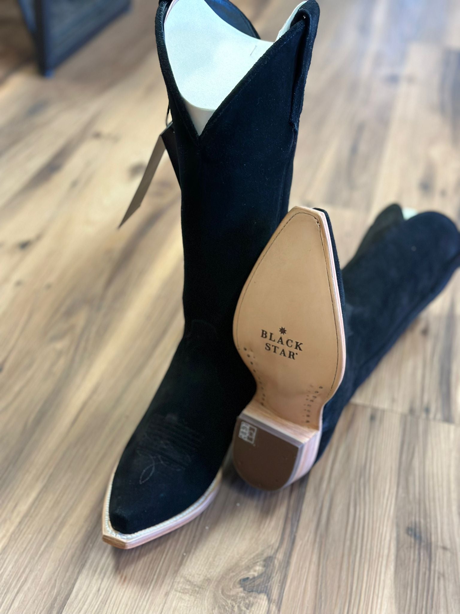 BOTAS LOS ALTOS PARA MUJER AVESTRUZ MOCHA ESTILO RODELO