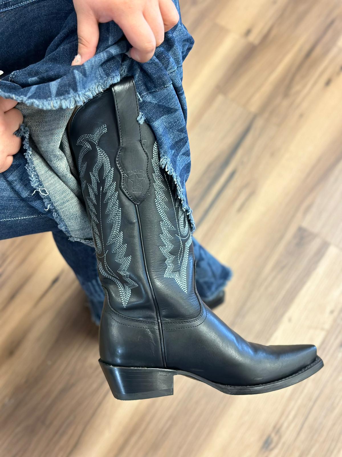 BOTAS LOS ALTOS PARA MUJER AVESTRUZ MOCHA ESTILO RODELO