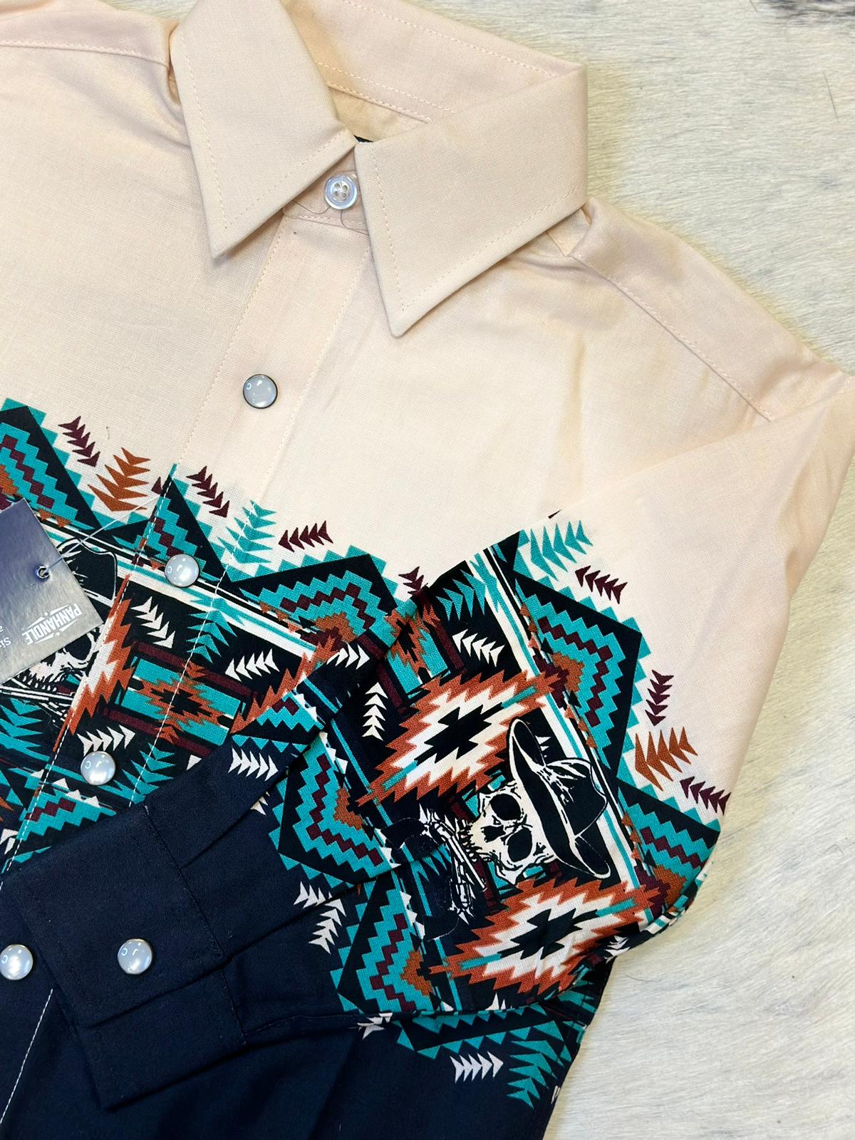 PANHANDLE AZTEC SHIRT CREAM/BLACK