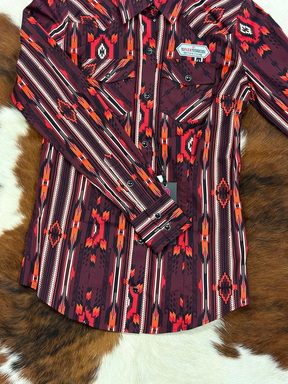 CAMISA MUJERES ROCK&amp;ROLL BROWN ROJO