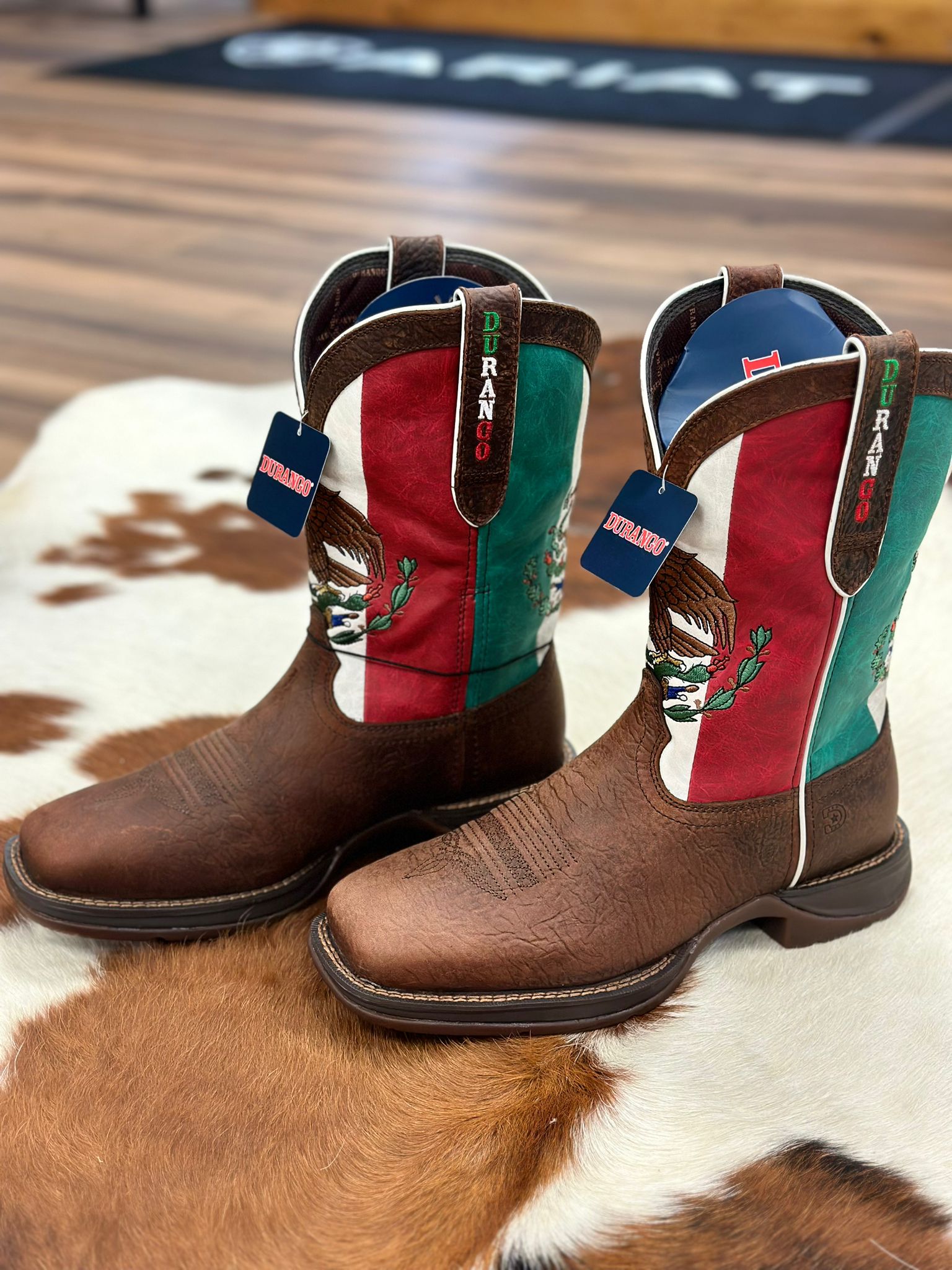 DURANGO MENS WORK BOOT REBEL MEXICAN FLAG TUBE DDB0430