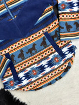Jersey azul con rayas de caballo para niña de Cinch