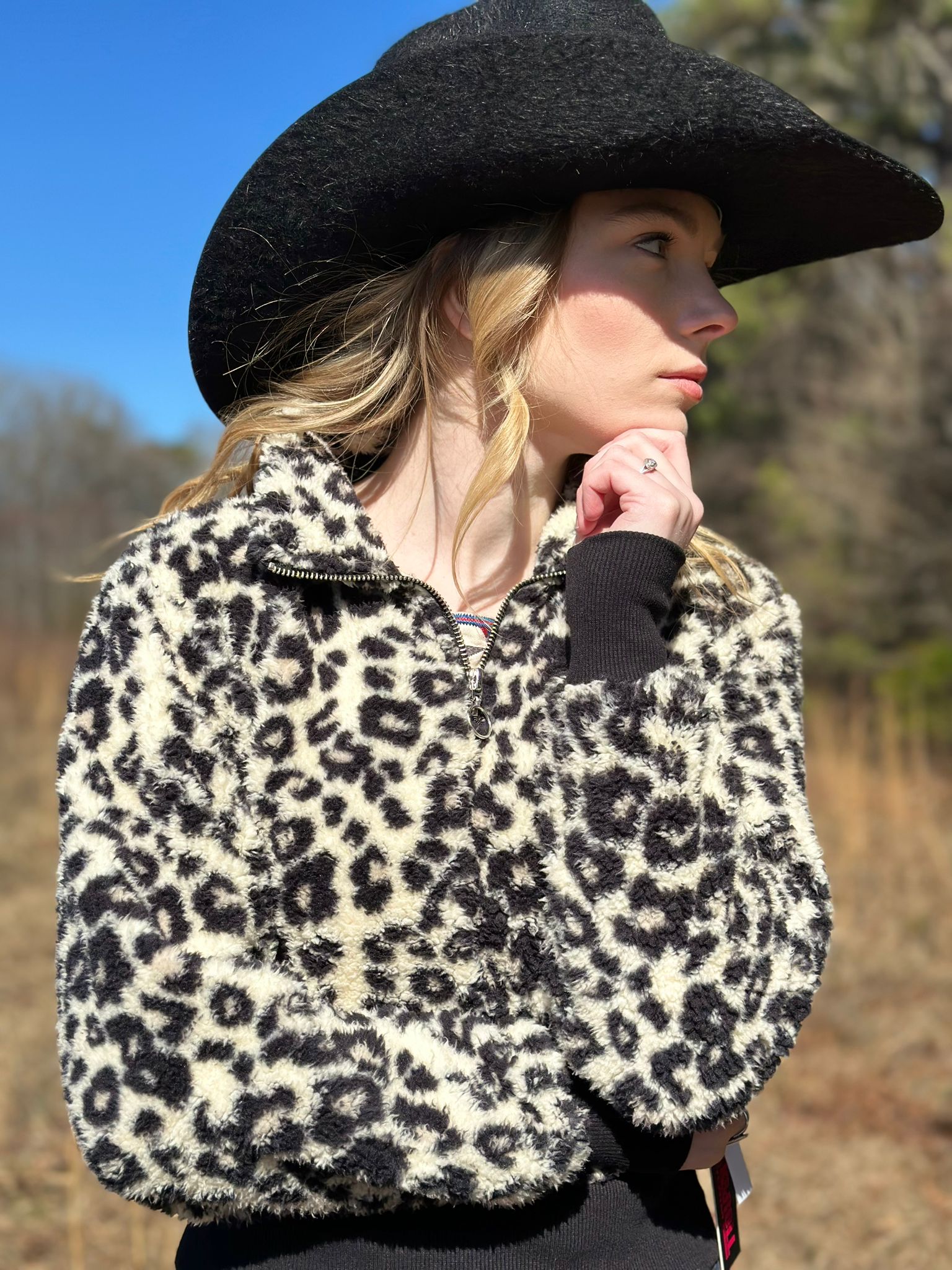 Rock&Roll Womens Cheetah Print Pullover