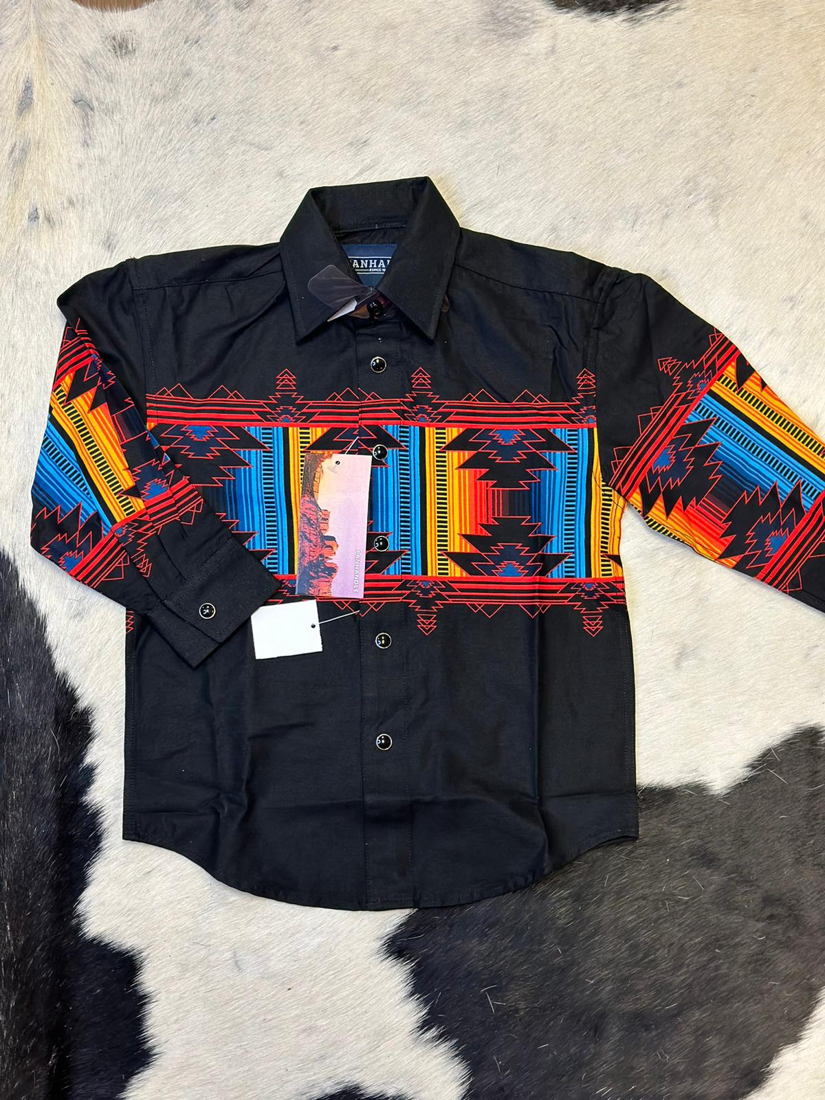 PANHANDLE AZTEC SHIRT BLACK/RED/BLUE/YELLOW