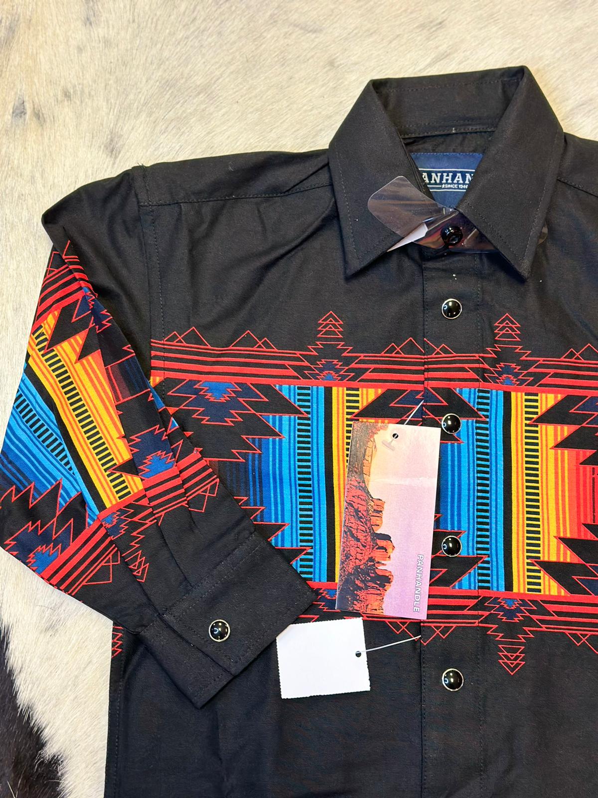 PANHANDLE AZTEC SHIRT BLACK/RED/BLUE/YELLOW