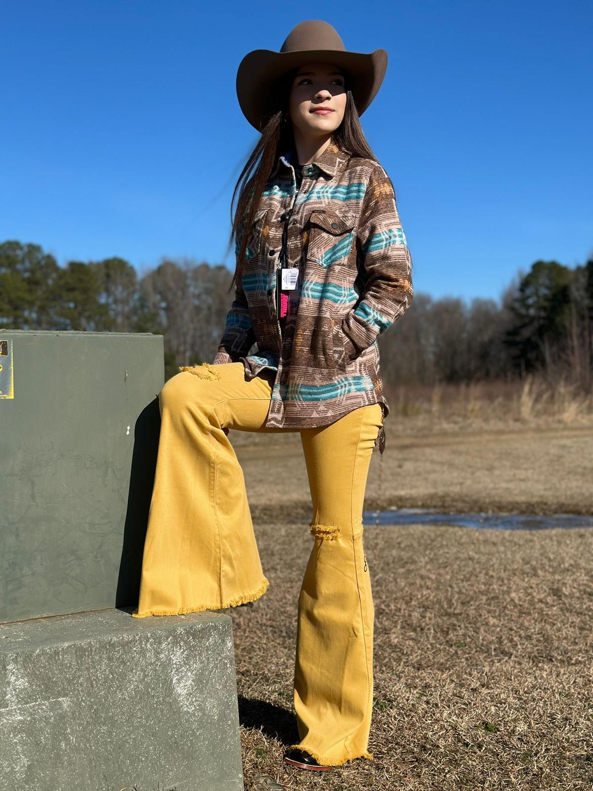 VIBRANT Yellow Flare Jeans